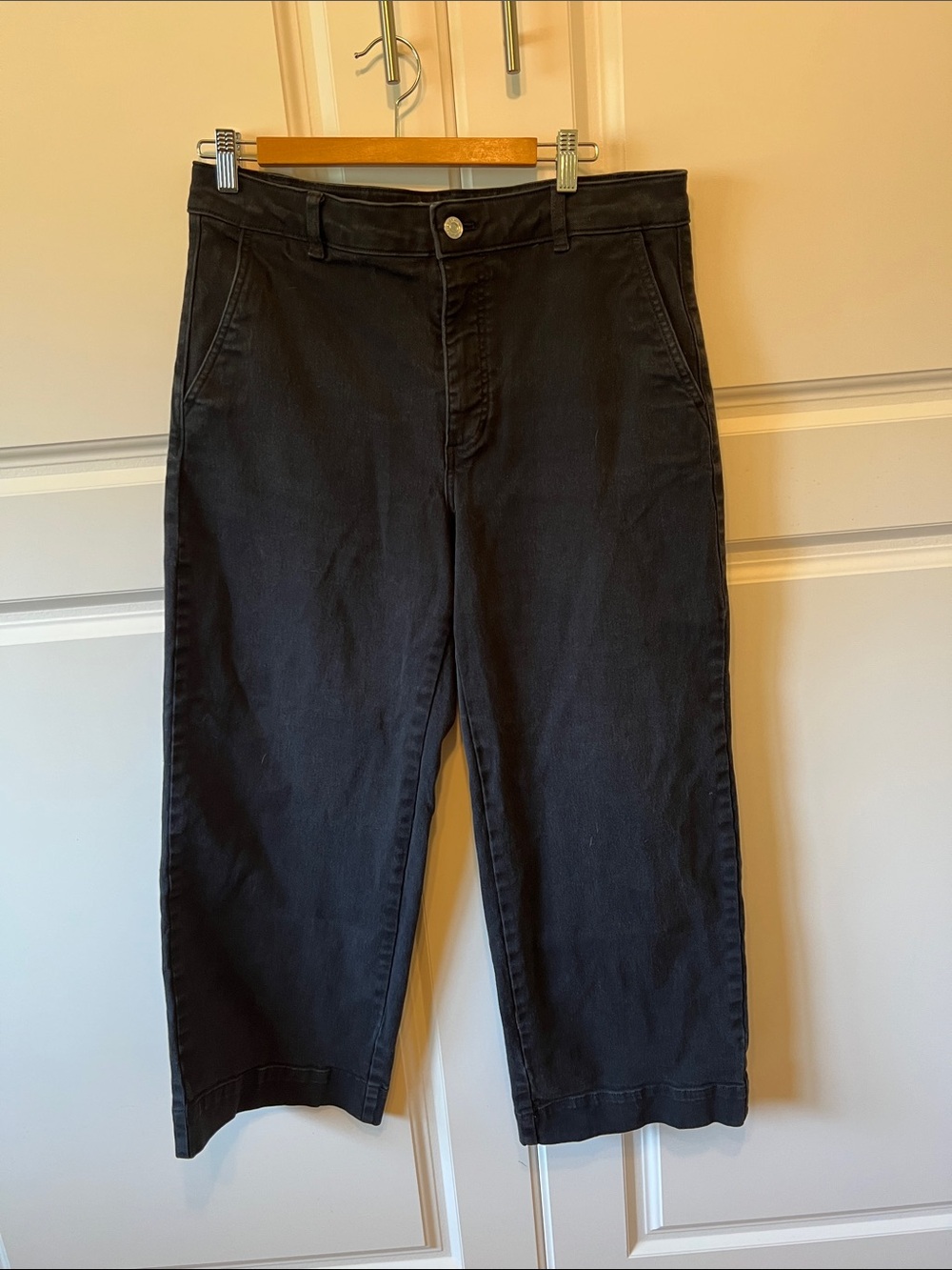 Everlane Wide Leg Utility Pant, Black, 12R